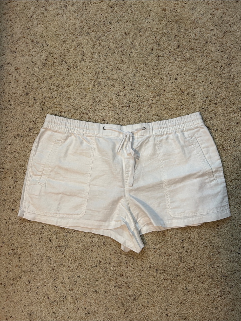 GAP White Linen Blend Shorts
